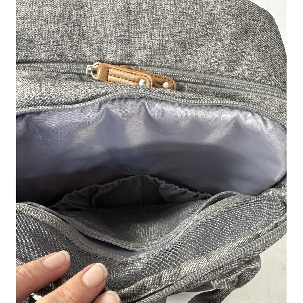 Ruvalino YW168 Diaper Bag Backpack Grey Heather Travel Multi-Pocket‎ Unisex